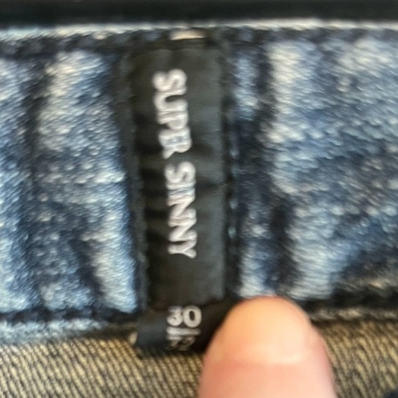 RUDE Super Skinny Denim Jeans Men's Wash Blue 30/32 - Picture 3 of 4